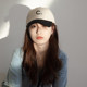 Korean version of contrasting letter baseball cap for women in spring and summer, versatile retro sunshade splicing, white casual peaked cap for trendy men