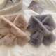 Scarf for women in autumn and winter soft Korean style cute girl Japanese style plush scarf warm ins imitation rabbit fur collar