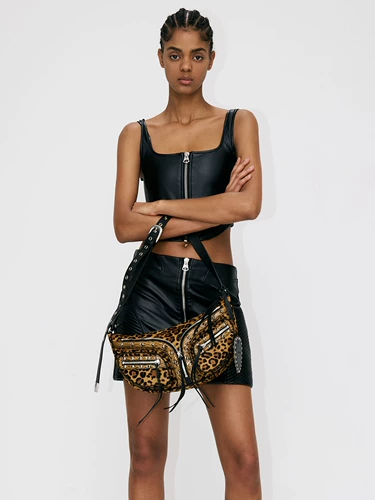 BAGSPOPO Маленький корсет, бархатная камуфляжная сумка на одно плечо