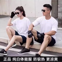 Physical training clothing short-sleeved suit mens shorts physical training clothing short-sleeved top running sports quick-drying T-shirt