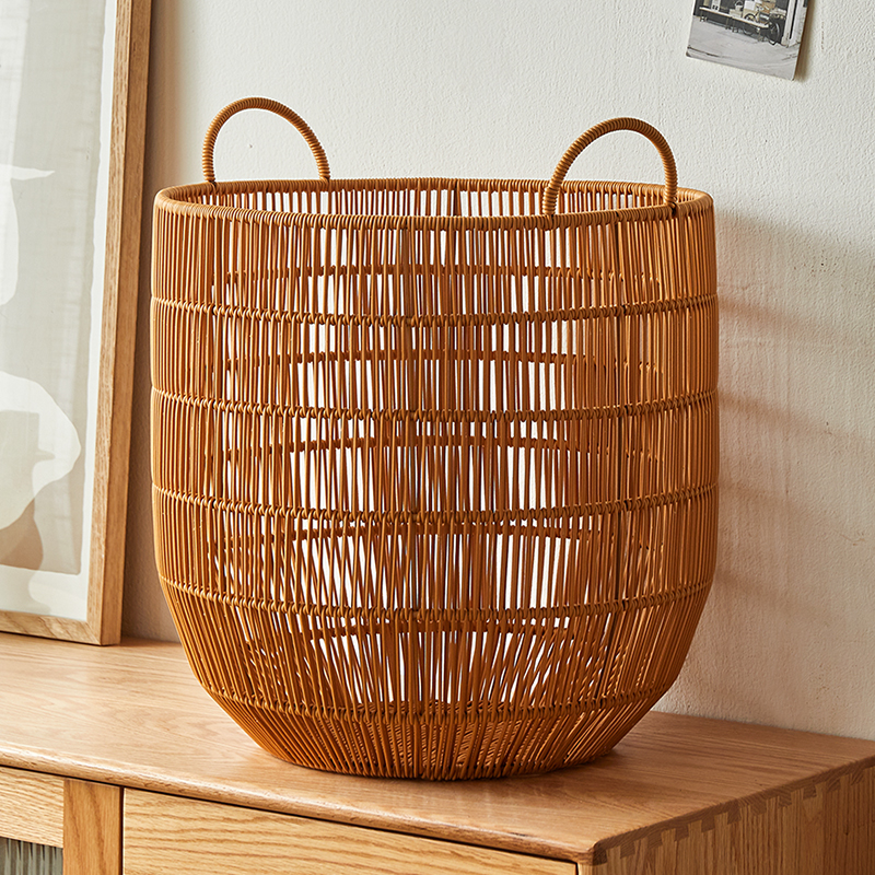 ins imitation rattan choreography waterproof dirty laundry basket dirty clothes containing basket bedroom dirty laundry basket bathroom dirty clothes basket laundry basket-Taobao