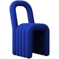 Klein Blue Rainbow Chair Mesh Red Suede Bout Single Chair Brief Short Bench Light Lavish Casual Chair Creative Sofa Chair