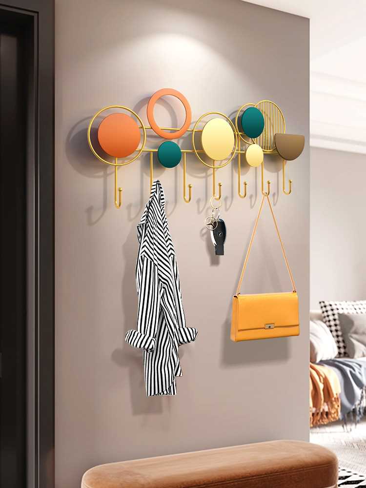 Creativity free of punch Xuanguan hooks into the door hanging clothes hanger wall-mounted wall light extravagant entrance to the door clothes hat hooked clothes rack