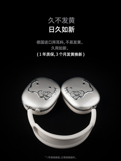 [Guxou New Model]Suitable for AirPods Max 2 Hello Kitty Protective Case Starlight Color Apple Over-Ear Headphones Max Ear Pads Headband Apm Cover Accessories Decoration
