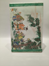 Early Qing Dynasty colorful porcelain pillow