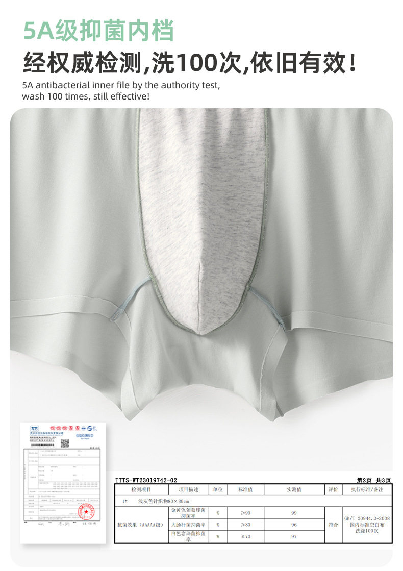 Трусы, дышащие антибактериальные штаны, большой размер, подходят для подростков 