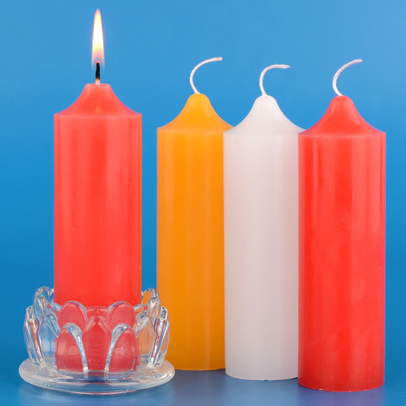 Smokeless, odorless, thickened household daily emergency power outage lighting, candle high brightness, large flame, white cylinder, red wax