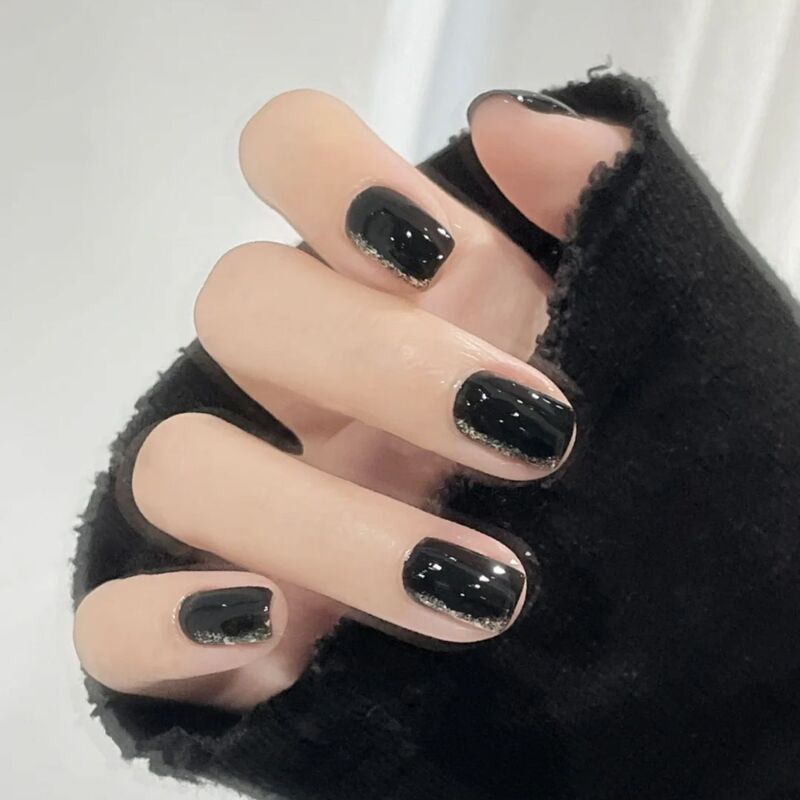 Black Nail Polish, No-Bake, Non-Peelable, Long-Lasting, Non-Fading, Autumn and Winter, Brightening, Fine Shimmer, Ice-Transparent Nude Color, Popular Color among Students