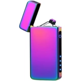 Мужская трендовая двухдуговая ветрозащитная элитная креативная зажигалка с зарядкой, DIY, делается под заказ