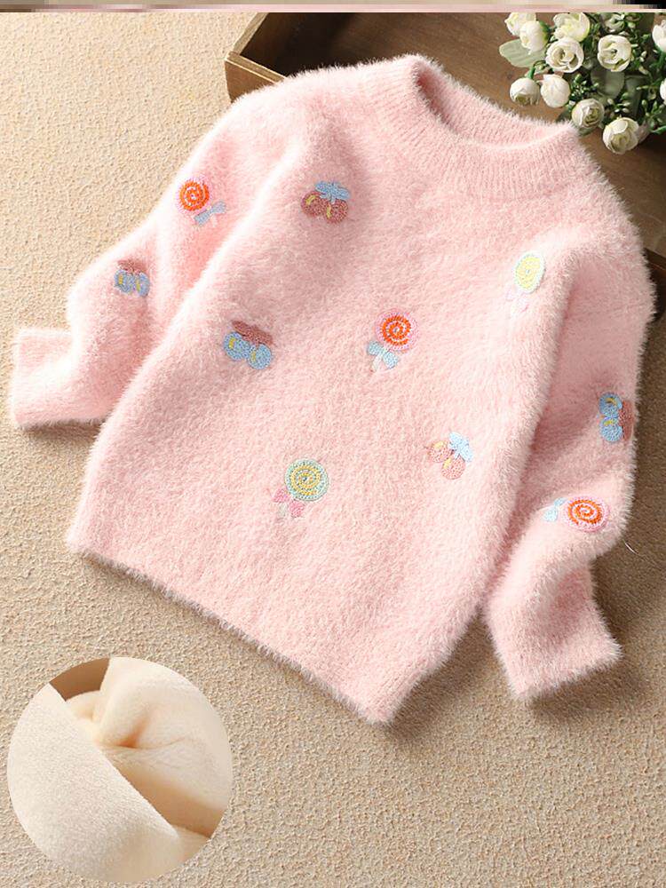 Christmas sweater girl Gavelt winter 2021 new Yang baby blowing blower to thicken knife shirt