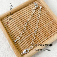 Пряжка лобстера + расширенная цепь ярко -серебряный набор