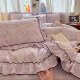Super Soft Double-Layer Gauze Four-Piece Bedding Set, Korean Style French Lace Quilt Cover, Four-Season Dormitory Bed Sheet and Quilt Cover Three-Piece Set