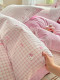 New soft, waxy, delicate and super soft cloud cotton three-piece set, cloud-like washed cotton soft wrinkled gauze quilt cover, four-piece set