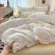 Super Soft Double-Layer Gauze Four-Piece Bedding Set, Korean Style French Lace Quilt Cover, Four-Season Dormitory Bed Sheet and Quilt Cover Three-Piece Set