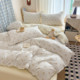 Princess-Style Lace Double-Layer Gauze Four-Piece Bedding Set, Girly Non-Cotton Pure Cotton Duvet Cover, Dormitory Three-Piece Bed Sheet Set