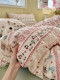 2026 New Model A-Class Puff Yarn Four-Piece Set - Fair Isle Series - Fresh and Simple Bed Sheet and Duvet Cover Three-Piece Set