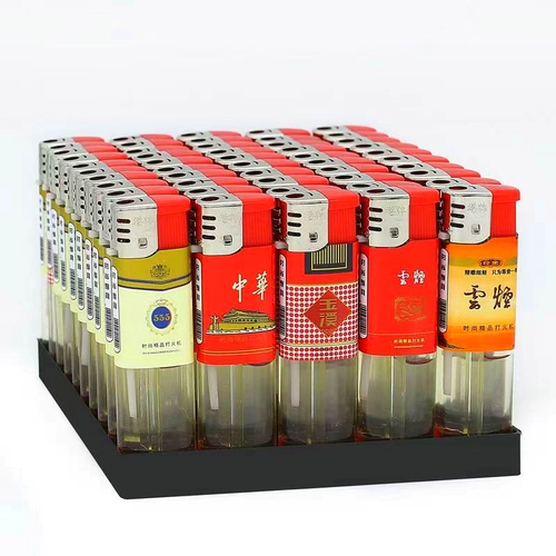 Большая прозрачная одноразовая зажигалка, круглосуточный магазин