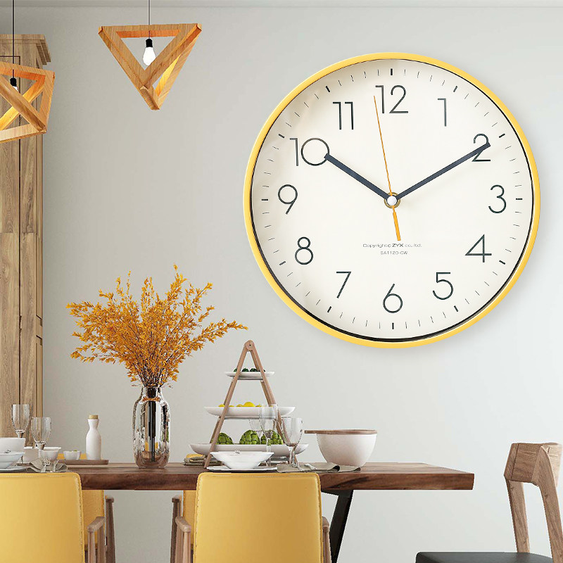 Nordic style modern living room wall clock 2022 new simple fashion clock bedroom wall-free punch clock wall watch