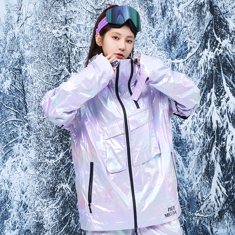 ISEEMIGGA 3L Ski Ski Ski Ski Set for Men and Women with Water - proof Sub - Dress Costume