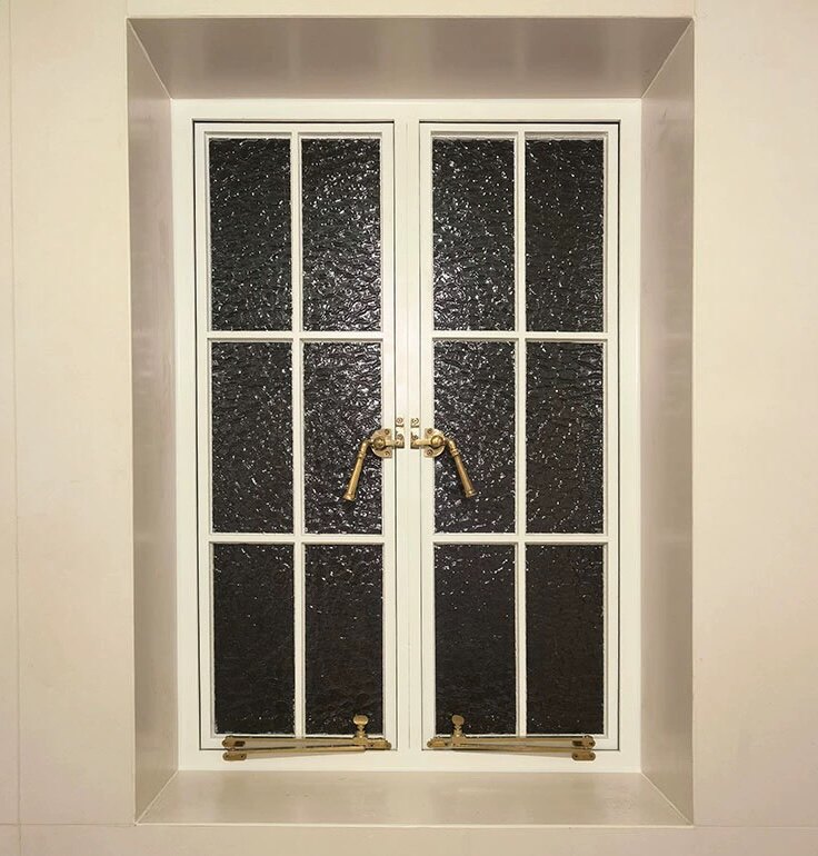 Style Cream Wind Minimalist Wind Iron Art Window Flat Open American Retro Window Fixed Making Mesh Red Window Bedroom Daylighting Steel-Taobao