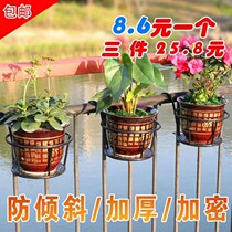 (Three Loaded) Iron Art Railing Floral Shelf Guardrails Wall-mounted Hanging Balcony Gondola Turquoi Multimeat Floral Shelf