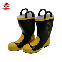 Fire Fighting Boots Protective Water Shoes Rain Shoes High Temperature Resistant Fire Paracetamol Rescue Shoes 02 paragraphs (39-45 yards)