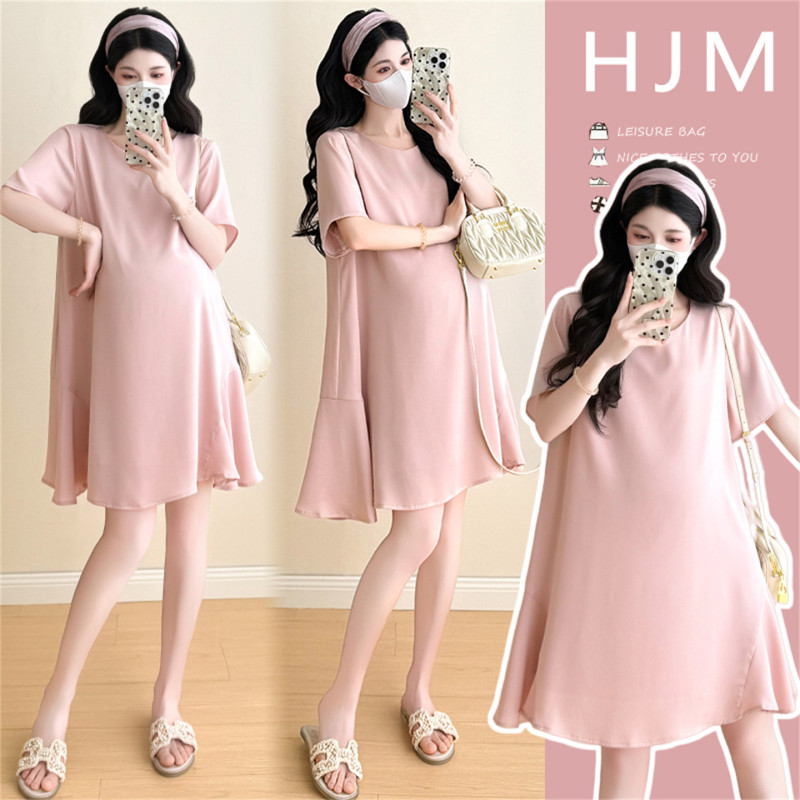 French Uamtor Maternity Dress Summer 2026 New Style High-End Outfit for Pregnant Moms Fashionable and Elegant Dress