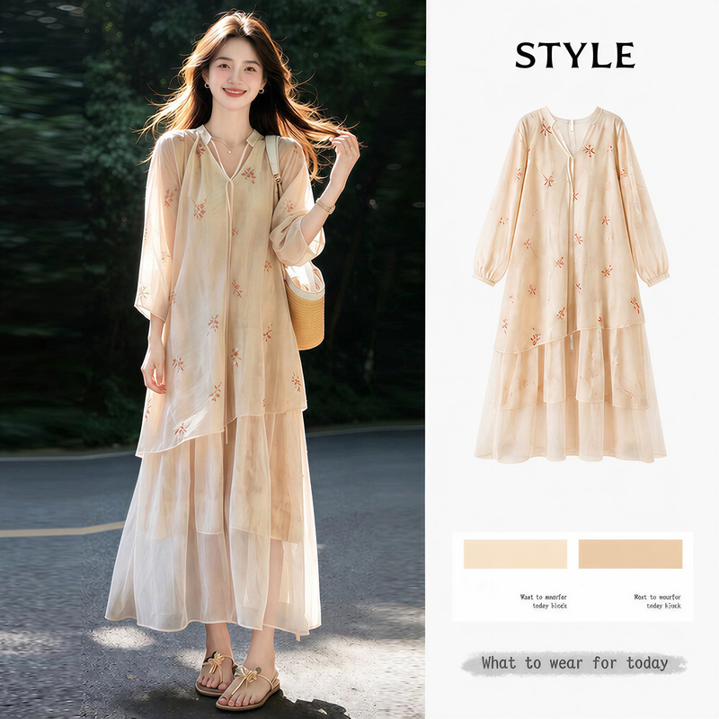 French Uamtor Maternity Dress 2026 Summer and Autumn New Style, Stylish and Beautiful Long Dress That Doesn'T Show Pregnancy, Suitable for Pregnant Women French Uamtor Maternity Dress 2026 Summer and Autumn New Style, Stylish and Beautiful Long Dress That Doesn'T Show Pregnancy, Suitable for Pregnant Women