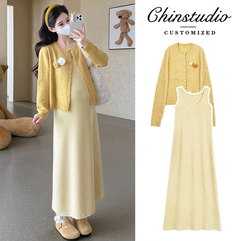 French Uamtor Maternity Dress 2026 Autumn New Maternity Wear Sweater Coat French Fashion Suit French Uamtor Maternity Dress 2026 Autumn New Maternity Wear Sweater Coat French Fashion Suit