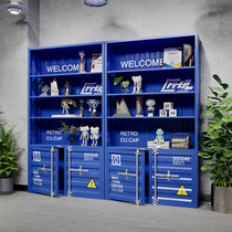 Hand Office Display Cabinet Products Commercial Display Case Industrial Wind Milk Tea Shop Café Tide Pint Shop Shelf Shelves