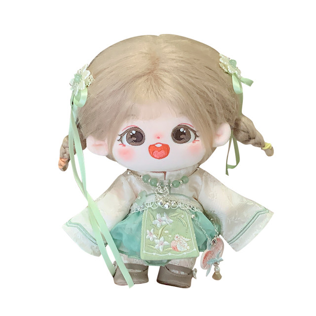 Spot cotton doll 20cm ເຄື່ອງນຸ່ງເດັກນ້ອຍທີ່ຊັດເຈນ lotus shadow ຮູບແບບໂບຮານ doll ເຄື່ອງນຸ່ງຫົ່ມທີ່ບໍ່ແມ່ນຄຸນລັກສະນະ fairy ແຫ່ງຊາດ dress-up ຂອງຂວັນ