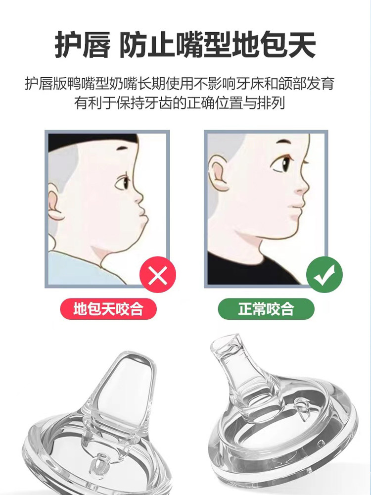 Suitable for Pigeon Baby Bottle Accessories, Wide-Caliber Straw-Type Spout for 6 Months and Above, Learning Drinking Cup, Nipple, Gravity Ball