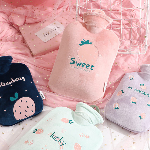 Hot water bottle filled with water and thickened explosion-proof waist warmer hot compress uterine and abdominal belly warmer handbag large and small female students plush and cute