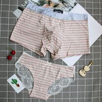 Lovers Briefs Pure Cotton Fire Spice Lace Transparent Passion Lingerie Suit Personality Creative Mens Corner Womens Triangle