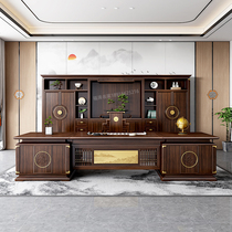 New Chinese High-end Solid Wood Owner Table Desk Chairman U Jinmu Big Bantai Office Furniture Custom