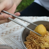 Складные телескопические съемные палочки для еды, дорожная портативная нескользящая посуда для кемпинга