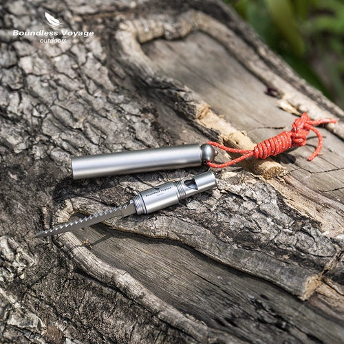 Biwei Чистый Титан Открытый Свисток Аварийный Свисток Выживания Кемпинг Туризм Портативный Многофункциональный Гаджет Пила