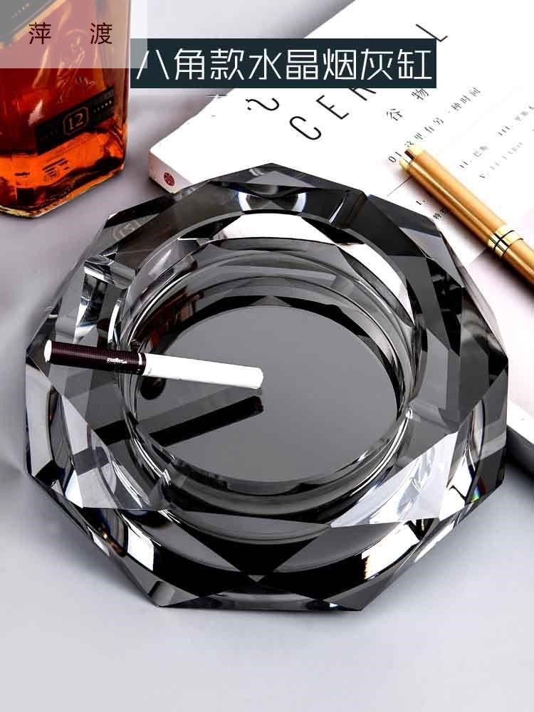 Cigarette Ash Trays Office Owners Upmarket Luxury Trend Home Crystal Large Lettering Minimalist Nordic Wind Glass 