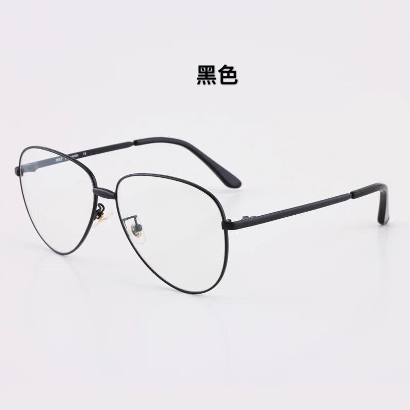 Pilot-Style Large Frame Glasses Fm1600051 Aviator Glasses Silver Frame for Men and Women, Can Be Fitted with Prescription Lenses