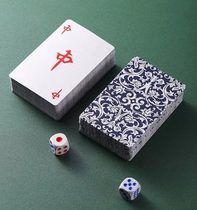 Paper mahjong 108 soundproof paper water quality Sichuan sparrow poker foreign card 1YOM 44 households special thickened silent without