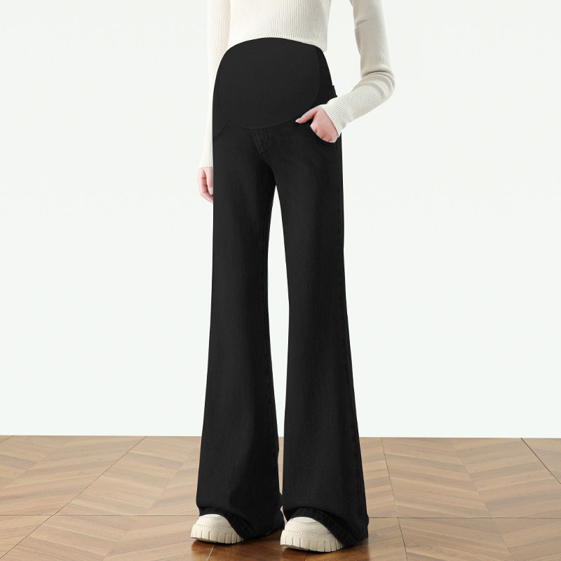 Maternity Jeans for Autumn, Flared Pants, 2026 New Style, Long Pants, Wide-Leg Pants, Belly Support, Slimming, Flared Pants for Women — 5