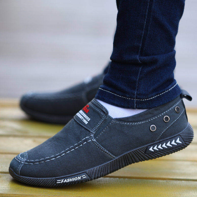 Old Beijing cloth shoes canvas shoes man lazy breathable breathable leisure shoes dad hundred and spring sneakers