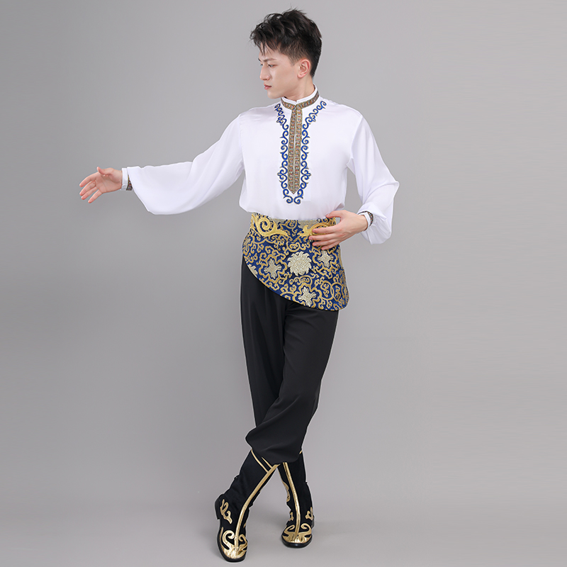 ウイグル族の新しい衣装、成人男性のダンスパフォーマンス衣装、少数民族ウイグル族の学生の試験、芸術試験、新疆ダンス