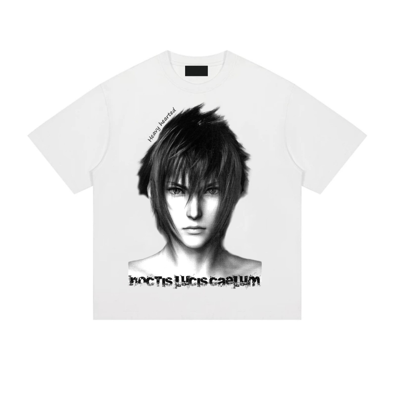 Gwgg Noctis Printed Digital Direct-Print Vintage 260g Pure Cotton Short-Sleeve Long-Sleeve