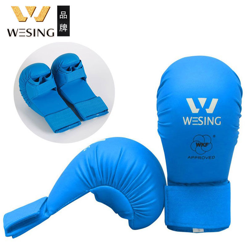 9th Mountain karate Boxing Gloves WKF certified adult children's professional competition training karate road glove protective gear-Taobao