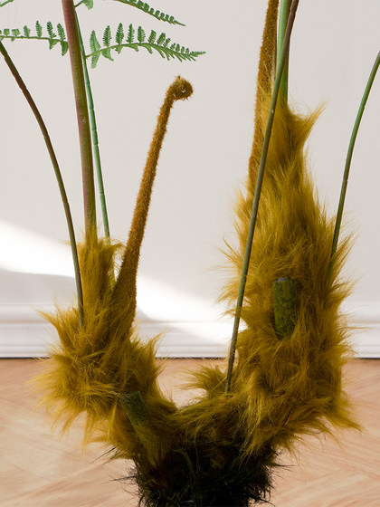 Large Artificial Green Plant, Light Luxury Golden Monkey Fern, Bionic Plant, Indoor Living Room Fake Tree Decoration, Potted Landscaping Ornament