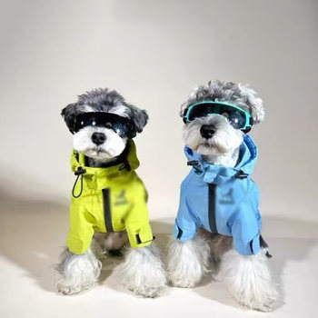 Dog clothes waterproof jacket schnauzer bichon teddy shiba inu west highland pet clothing raincoat