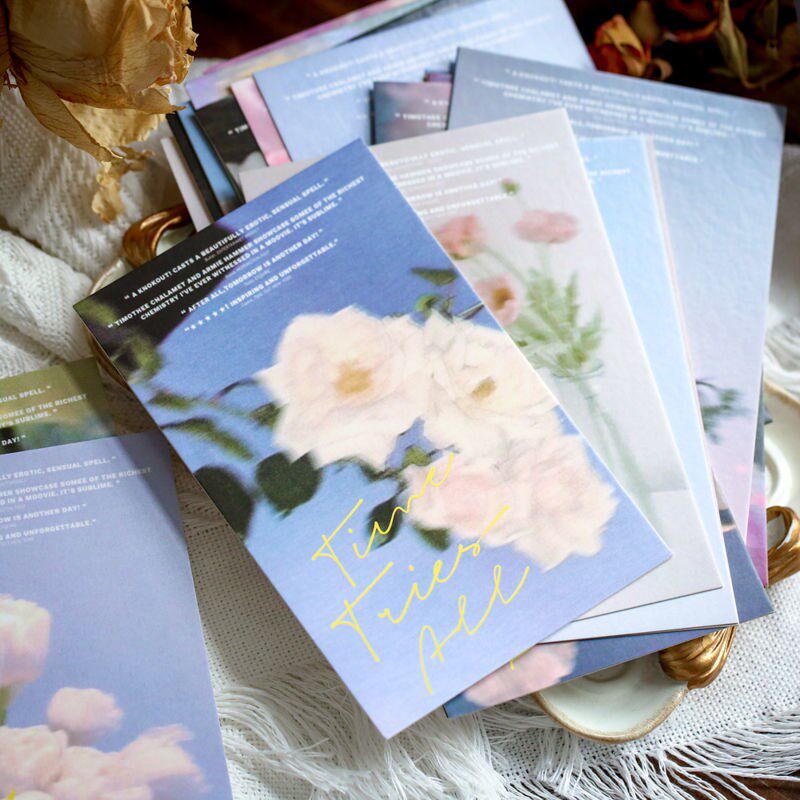 Creative oil painting postcard illustration hand-painted wind holiday healing birthday greeting card message wall decoration card gift