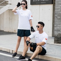 Pilot fitness suit for men and women short-sleeved fitness training suit quick-drying crew neck shirt T-shirt suit quick-drying