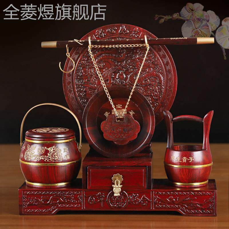 YYuyu-tie wedding celebration supplies children and grandchildren barrel Three sets of children and grandchildren at the mercy of red wood wedding toilet decorate acid branches wood large-Taobao